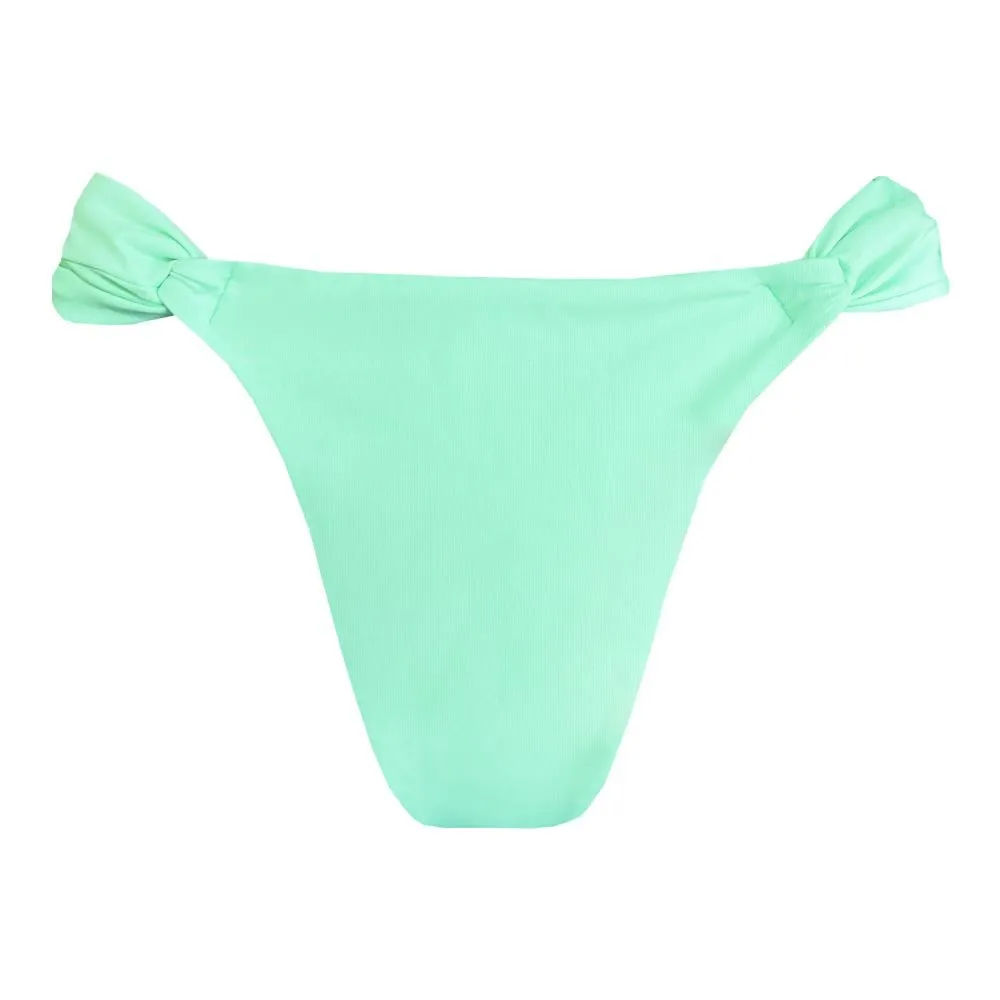 Solid Mint Green Brazilian Classic Side Scrunch Bikini Bottom