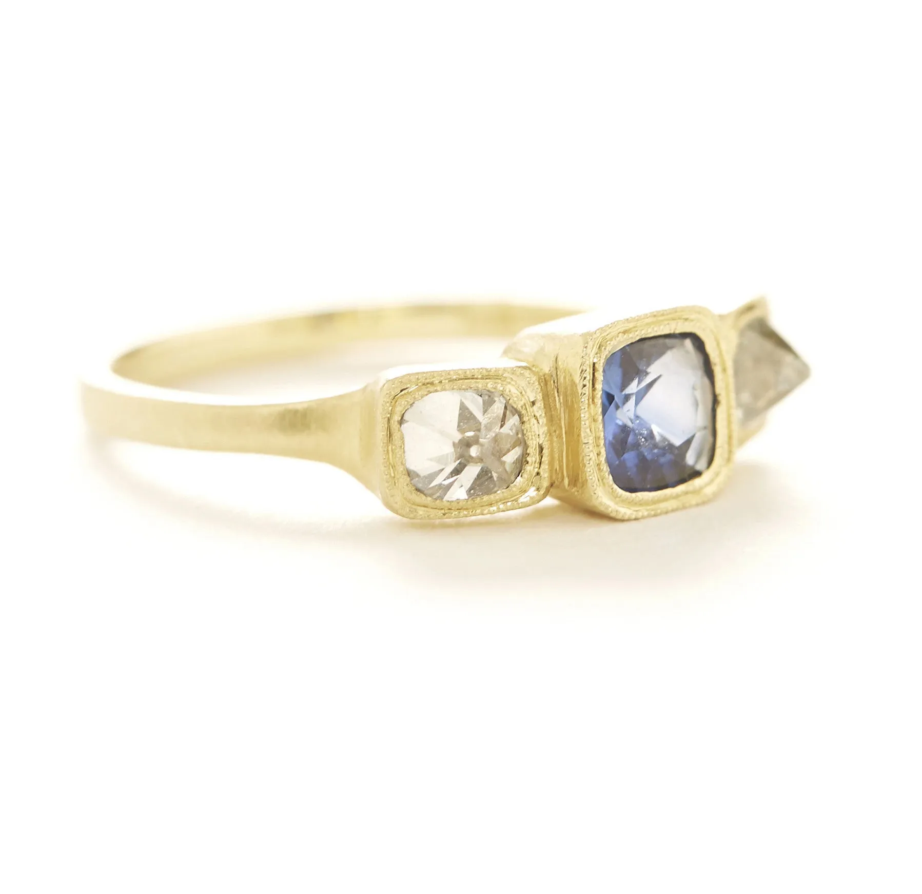Something Blue Sapphire Diamond Ring