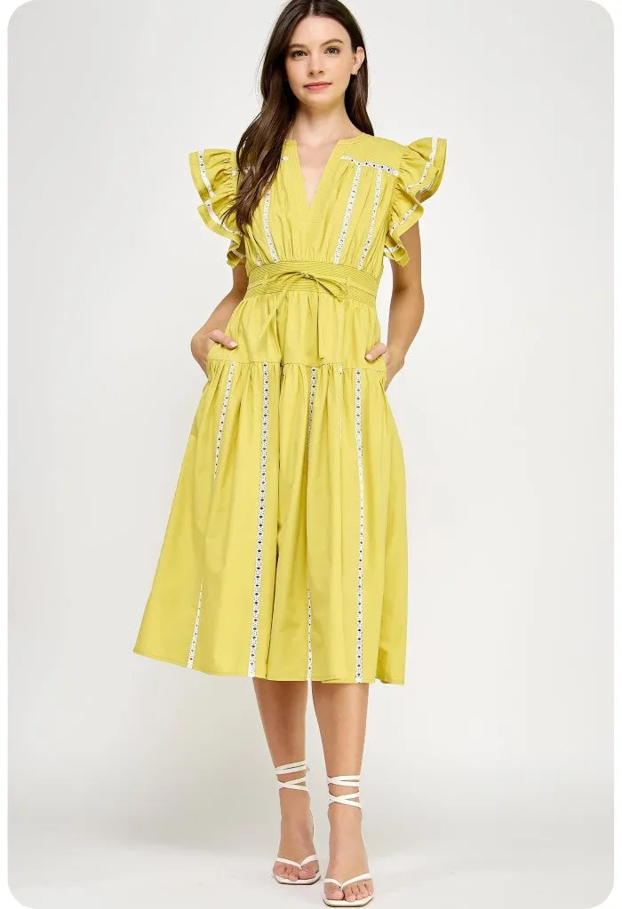 Sorrento Maxi Dress-Chartreuse