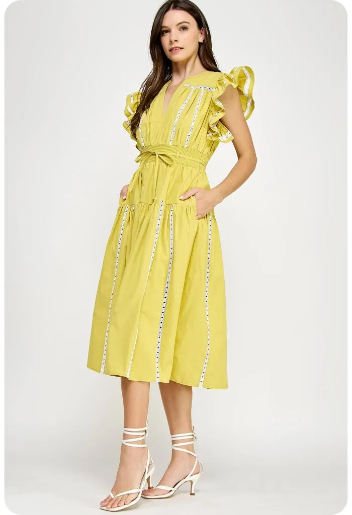 Sorrento Maxi Dress-Chartreuse