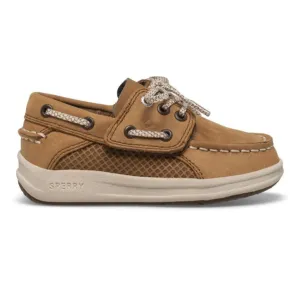 Sperry Toddler and Little Boys Gamefish Jr Boat Shoes Dark Tan Leather