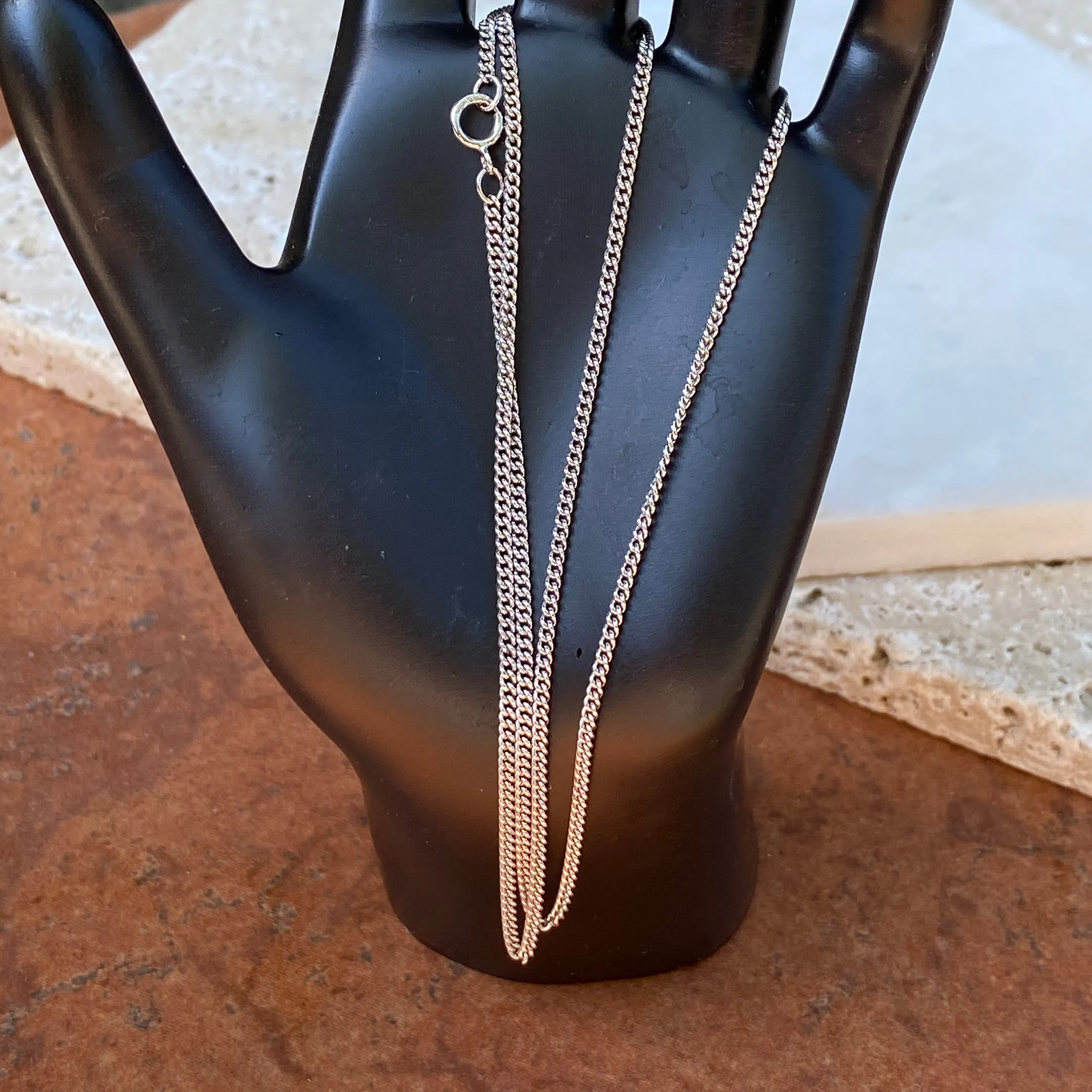 Sterling Silver Polished 1.60mm Curb Link Chain Necklace