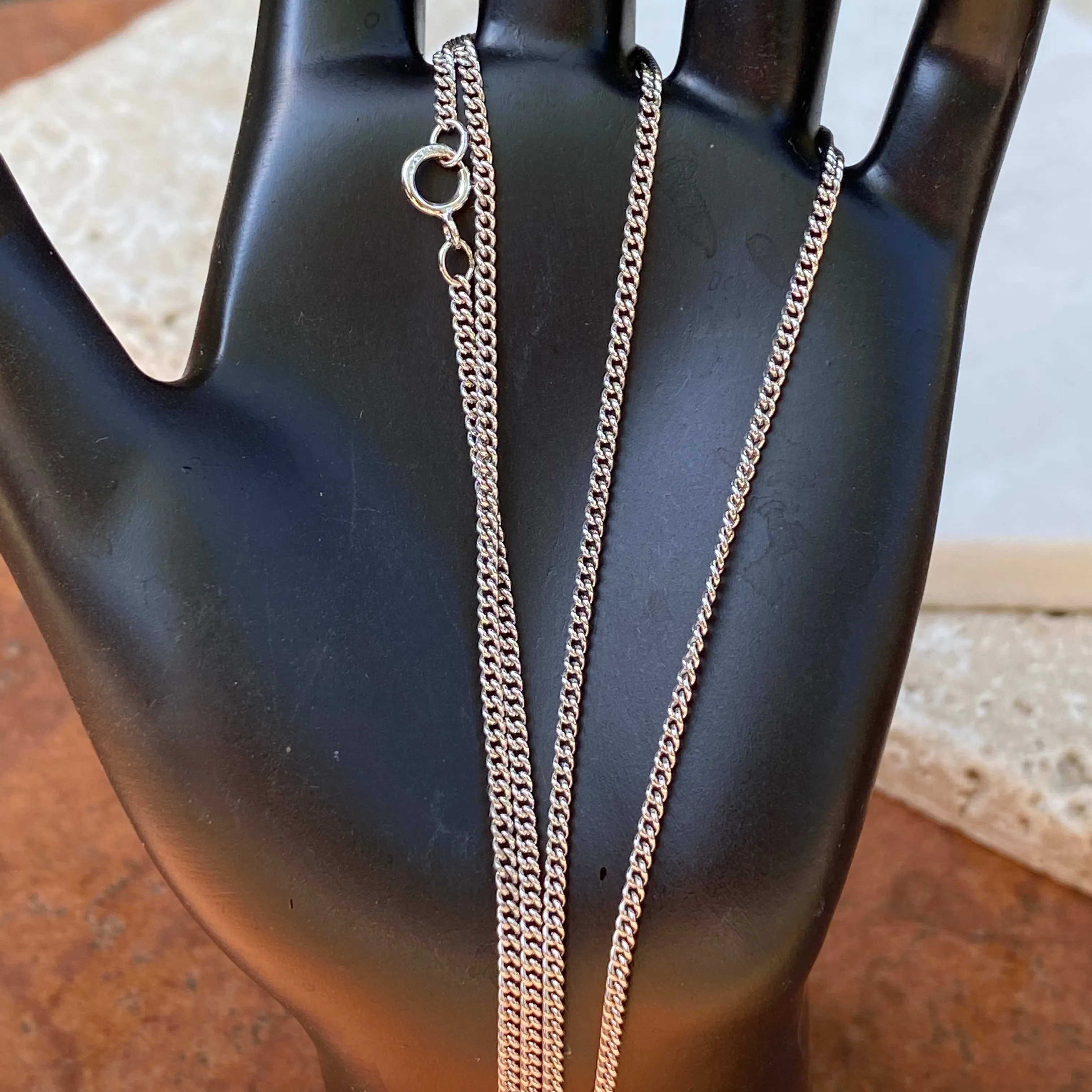 Sterling Silver Polished 1.60mm Curb Link Chain Necklace