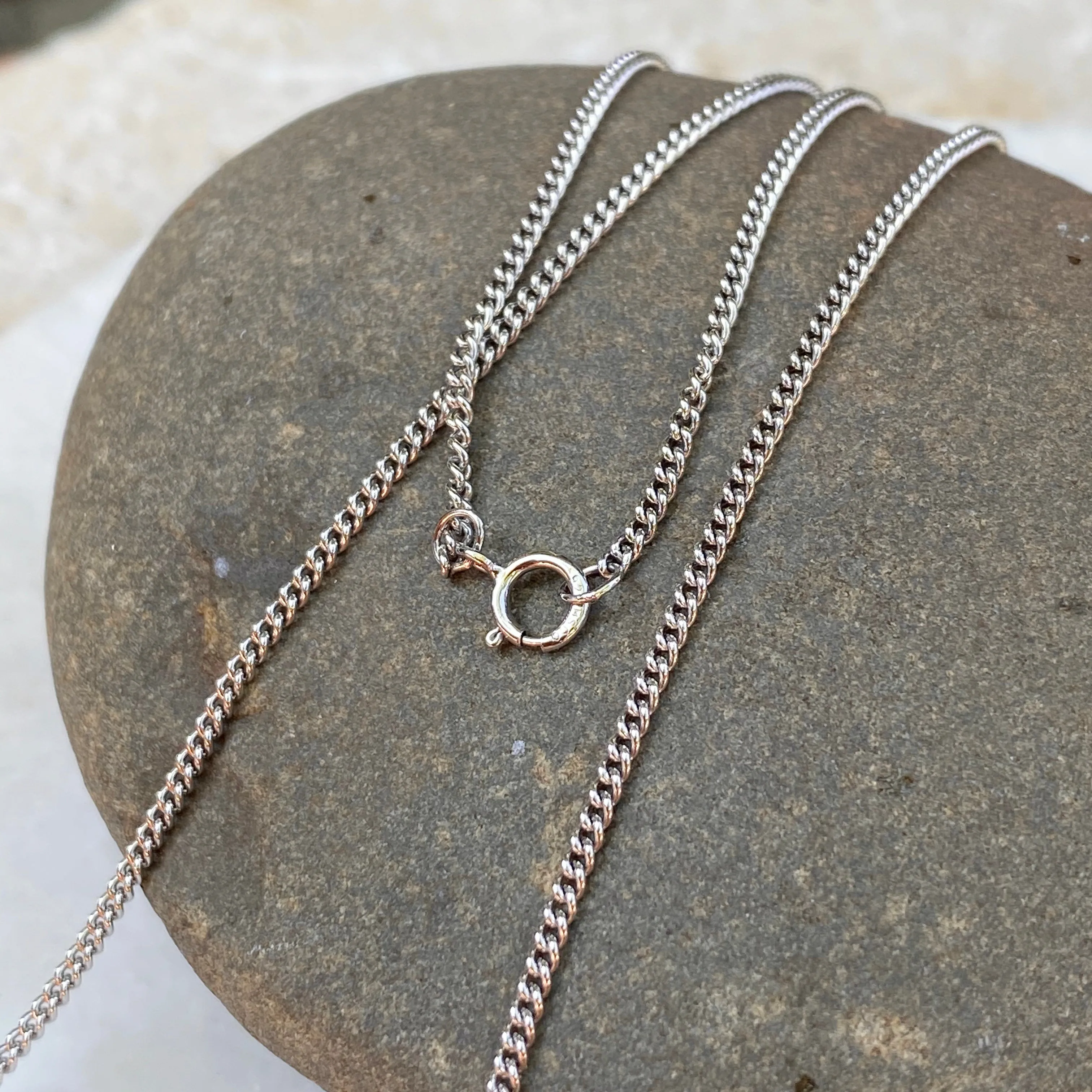 Sterling Silver Polished 1.60mm Curb Link Chain Necklace