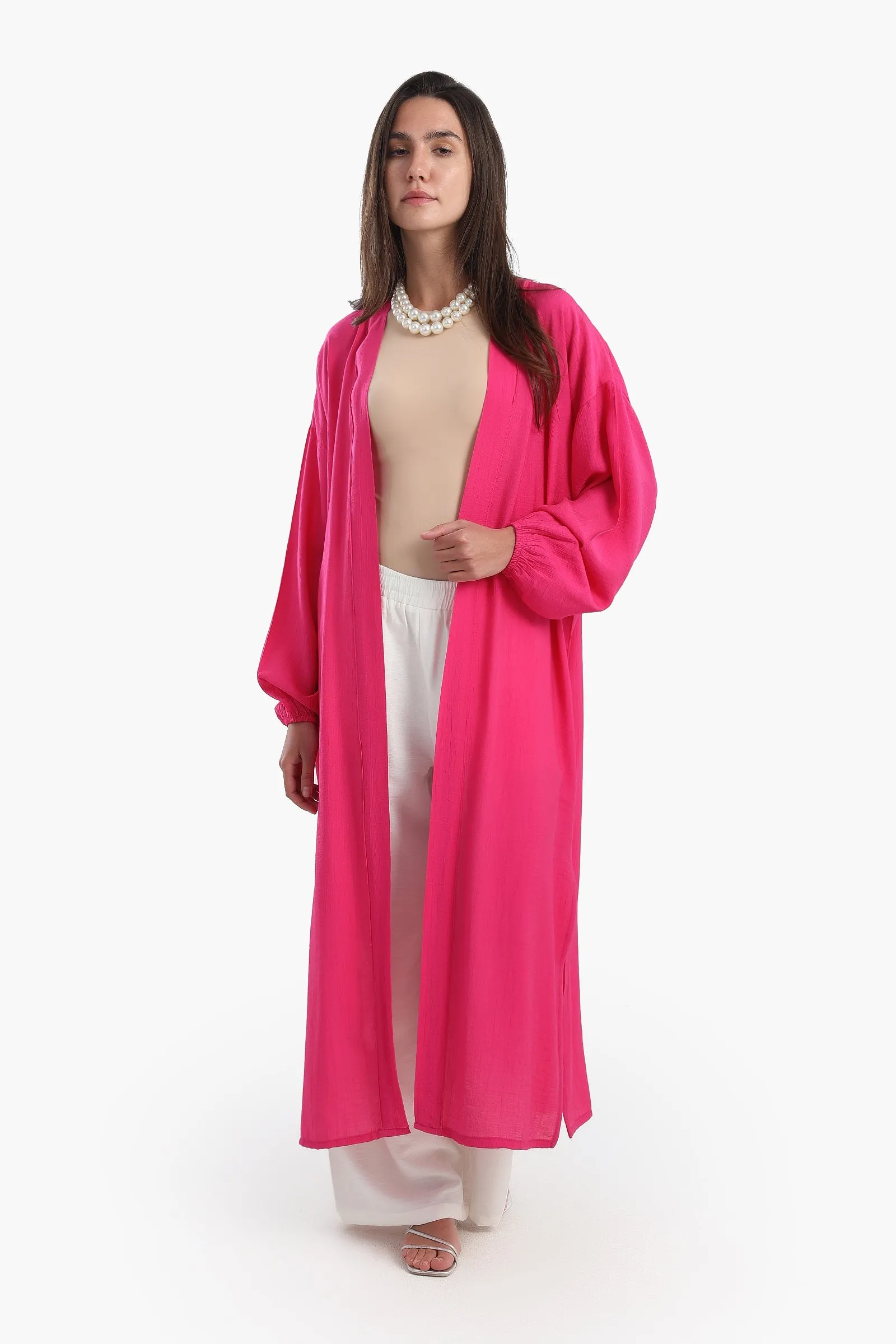 Summer Cardigan with Elastic Cuffs