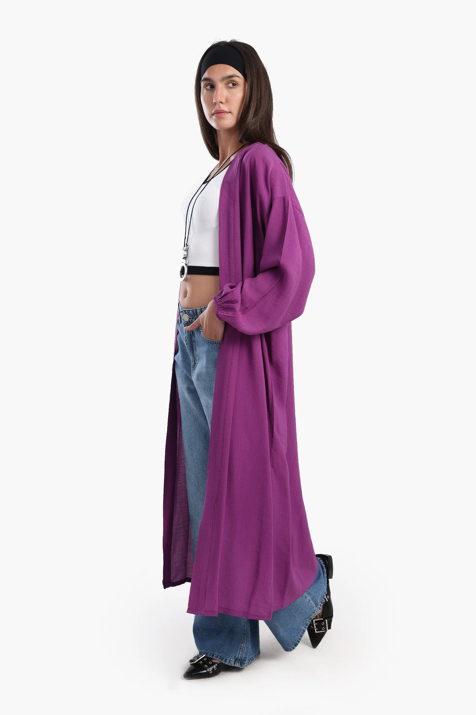 Summer Cardigan with Elastic Cuffs