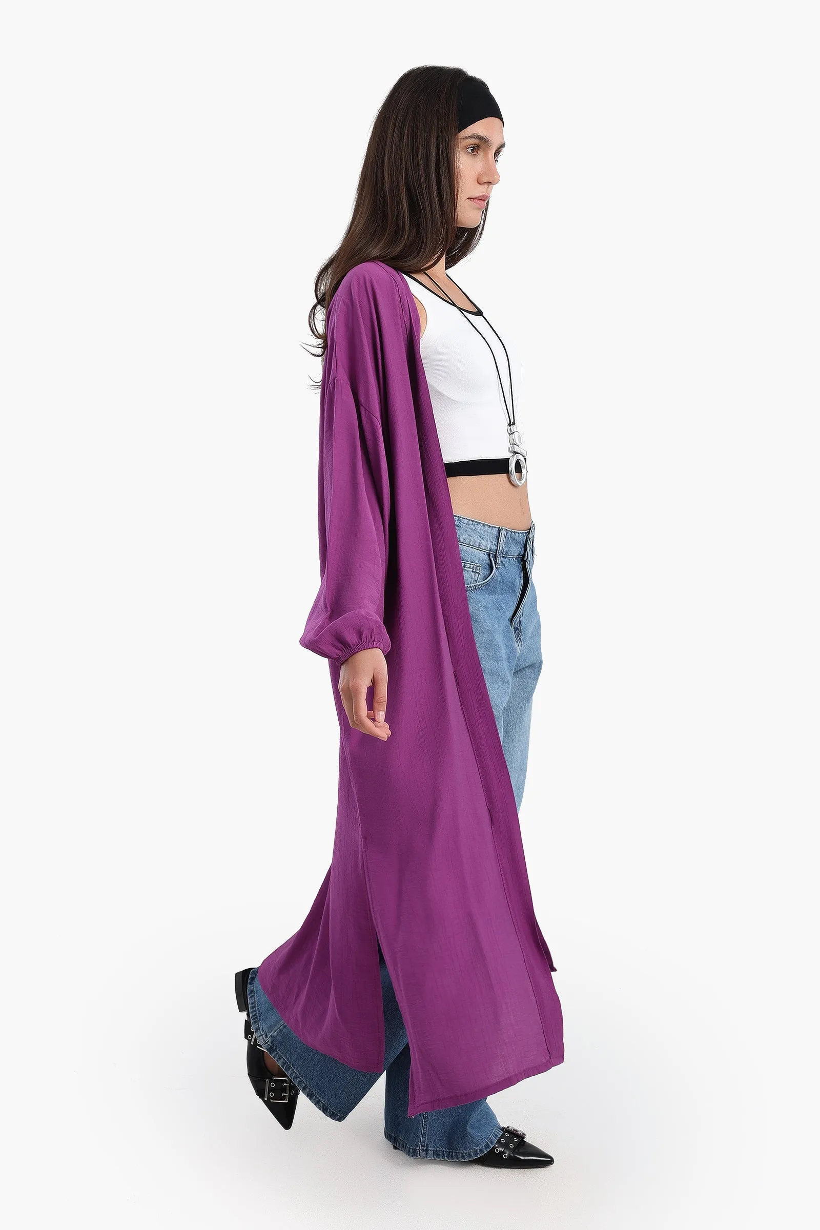 Summer Cardigan with Elastic Cuffs