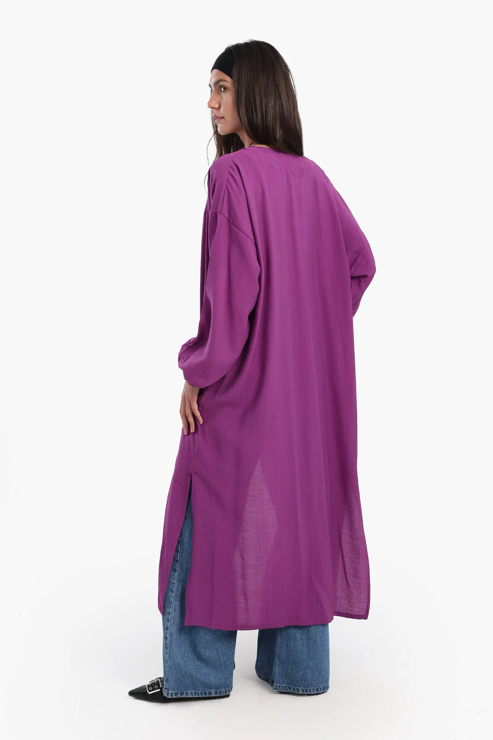 Summer Cardigan with Elastic Cuffs