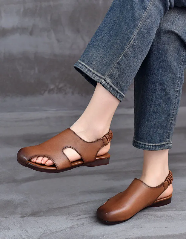 Summer Cutout Comfortable Flat Sandals Slingback