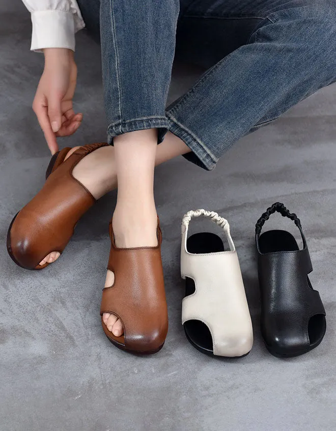 Summer Cutout Comfortable Flat Sandals Slingback