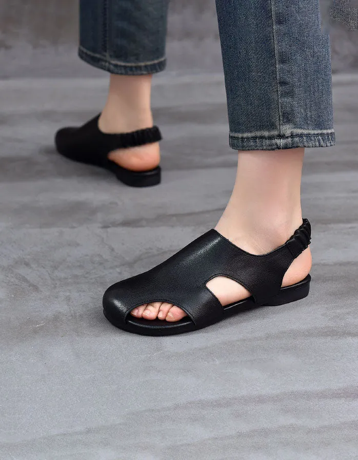 Summer Cutout Comfortable Flat Sandals Slingback