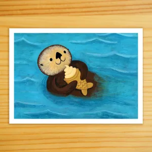 Sweet Sea Otter - 5x7 Print