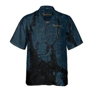 The CAC Midnight Blue Coconut Button Camp Shirt