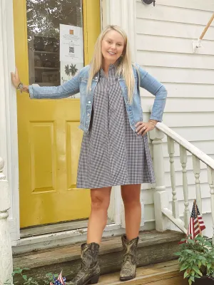 The Milton Dress in Black and White Gingham