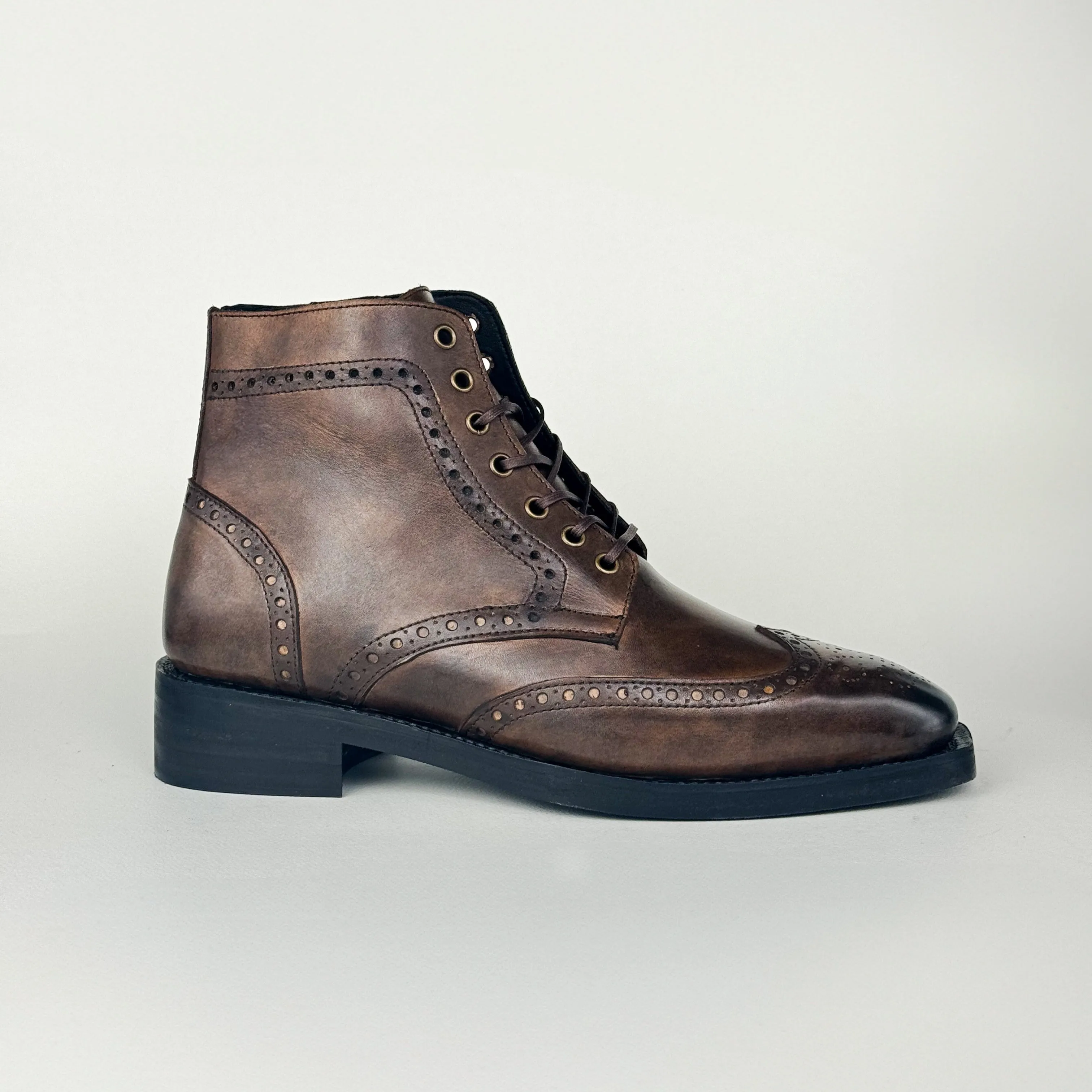 The Wingtip Boot-Hand Patina (Goodyear Welted)