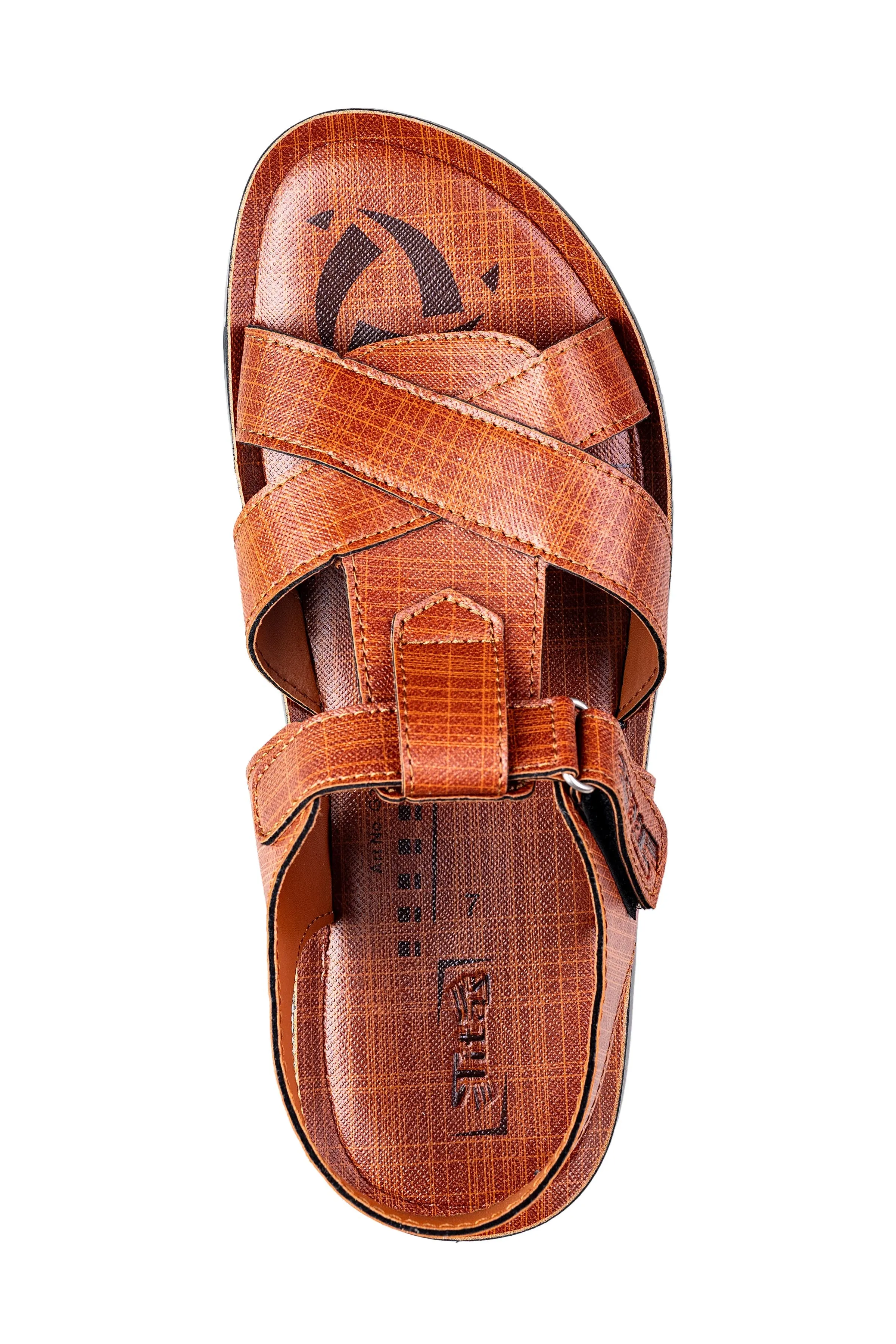 Titas Gents Tan Sandal PU