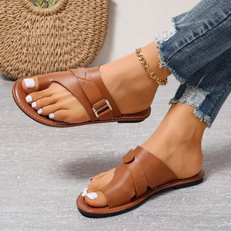 Toe-Loop Slip-On Sandals | Adjustable Strap | Stylish & Comfortable