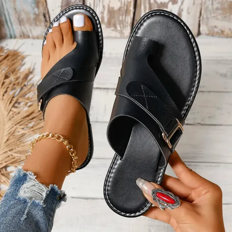 Toe-Loop Slip-On Sandals | Adjustable Strap | Stylish & Comfortable