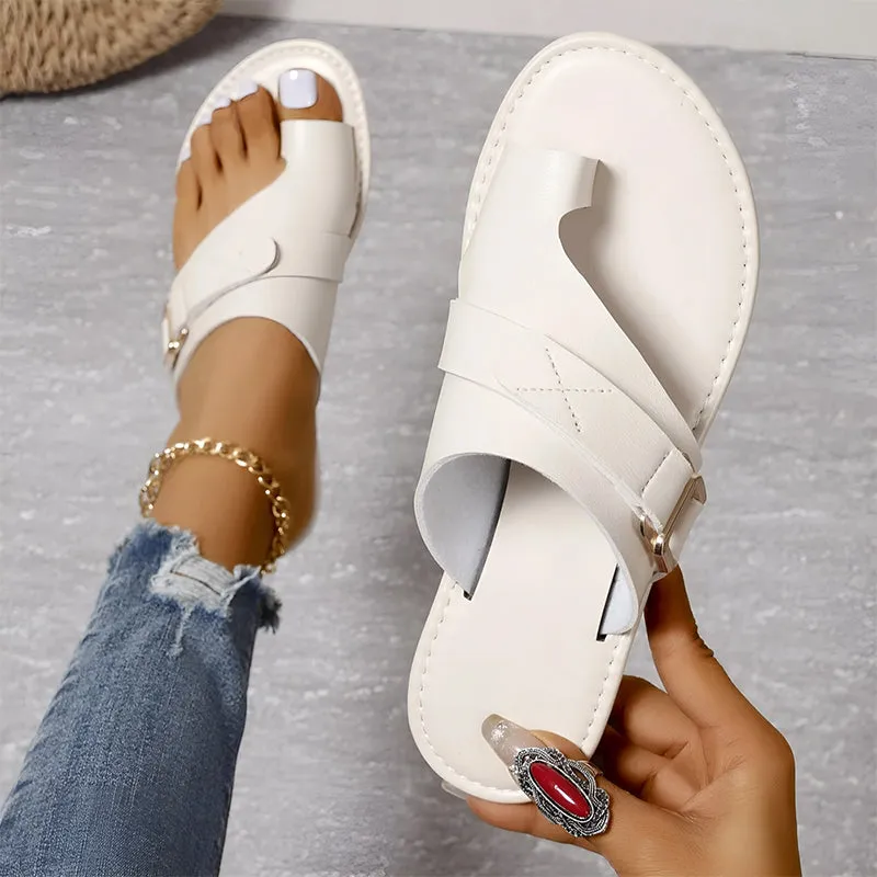 Toe-Loop Slip-On Sandals | Adjustable Strap | Stylish & Comfortable