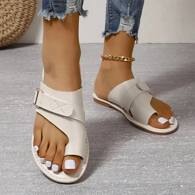 Toe-Loop Slip-On Sandals | Adjustable Strap | Stylish & Comfortable
