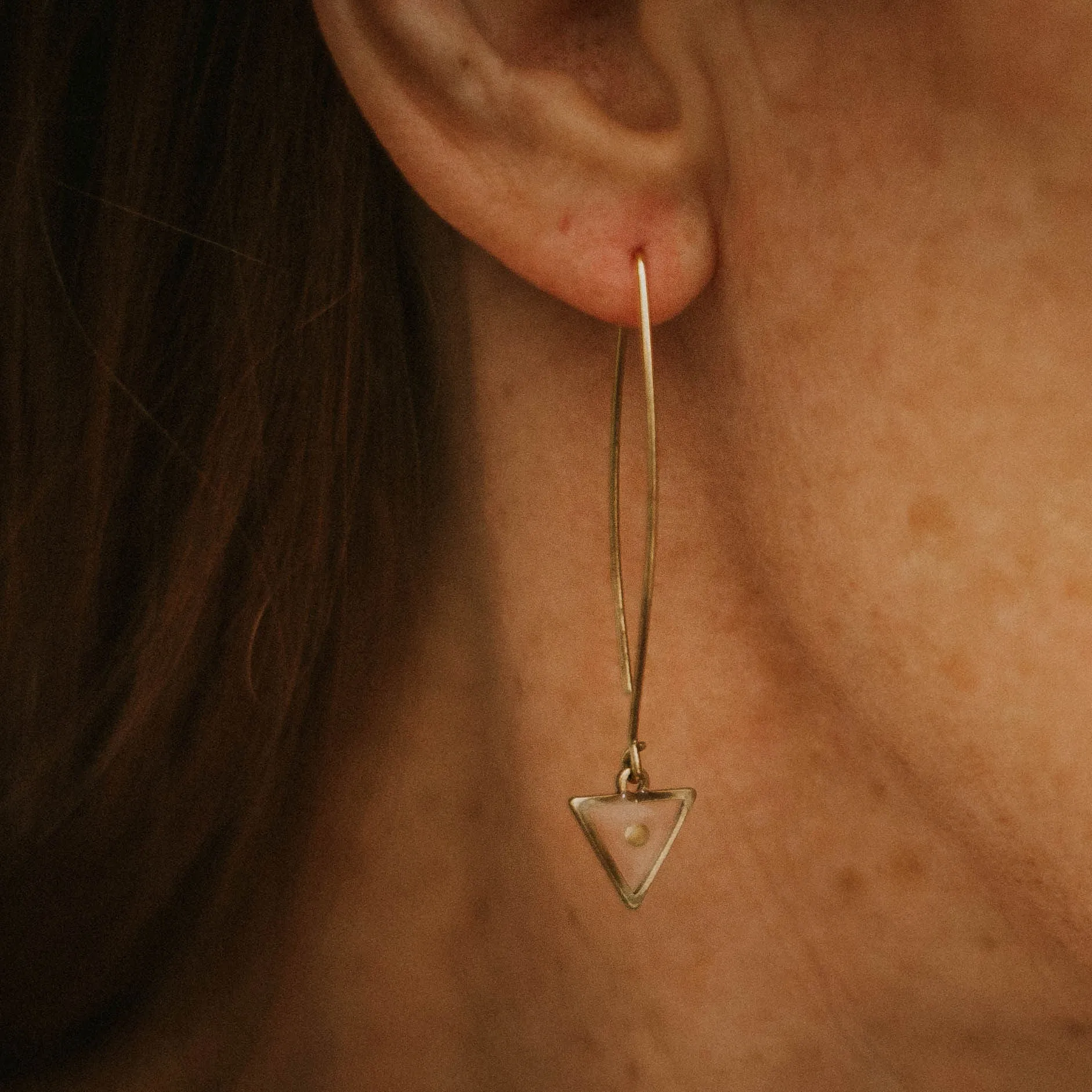 Triangle Threader Earrings