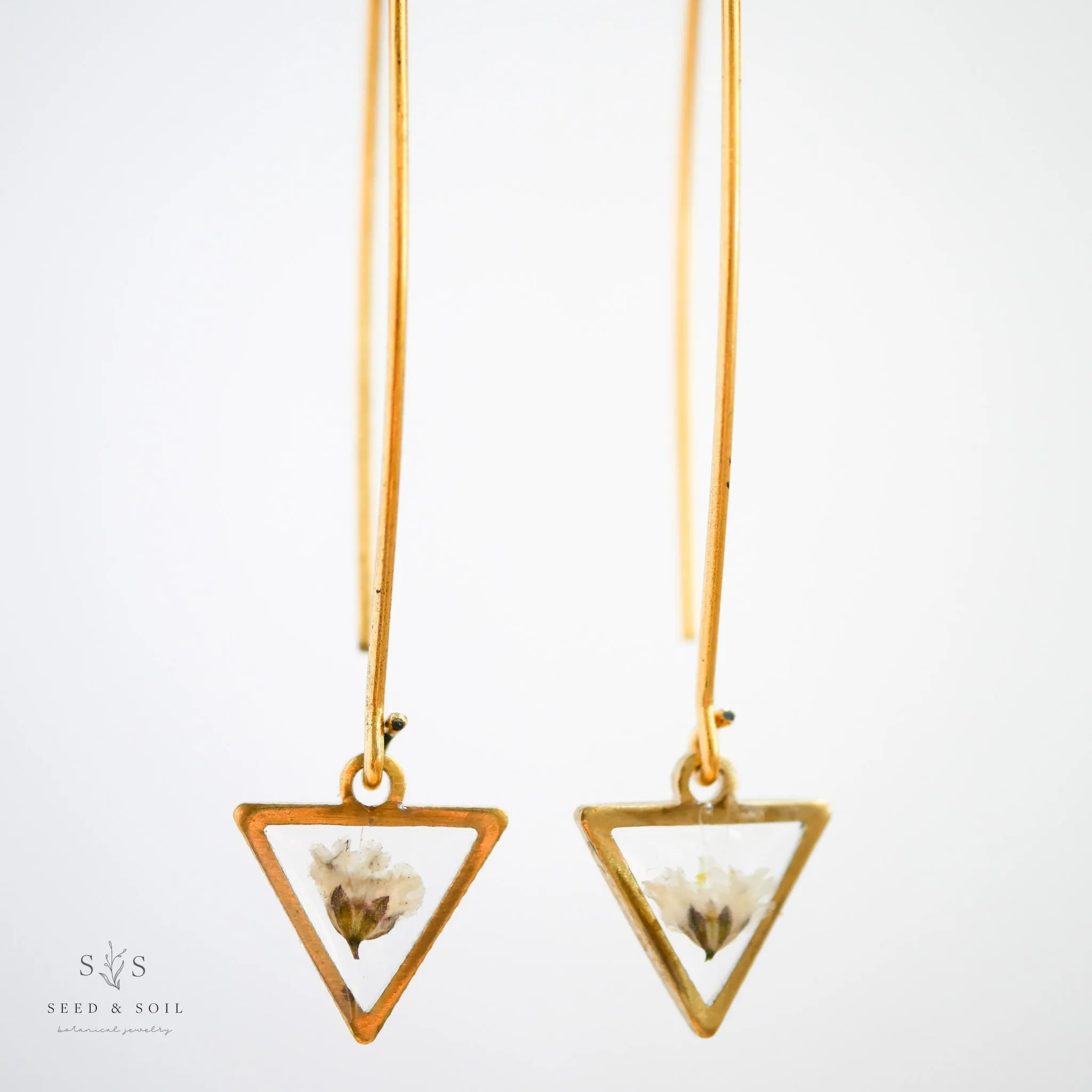 Triangle Threader Earrings