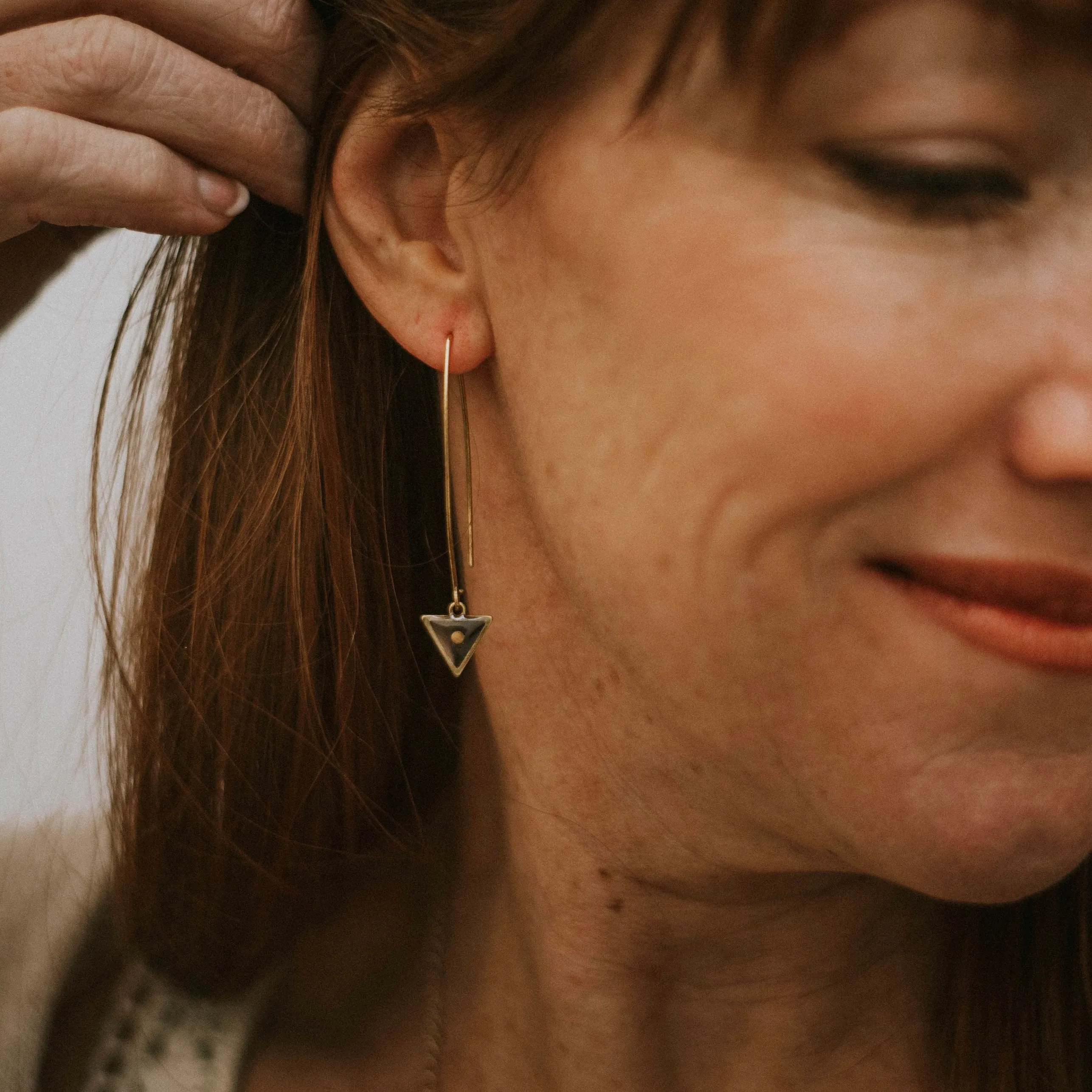 Triangle Threader Earrings