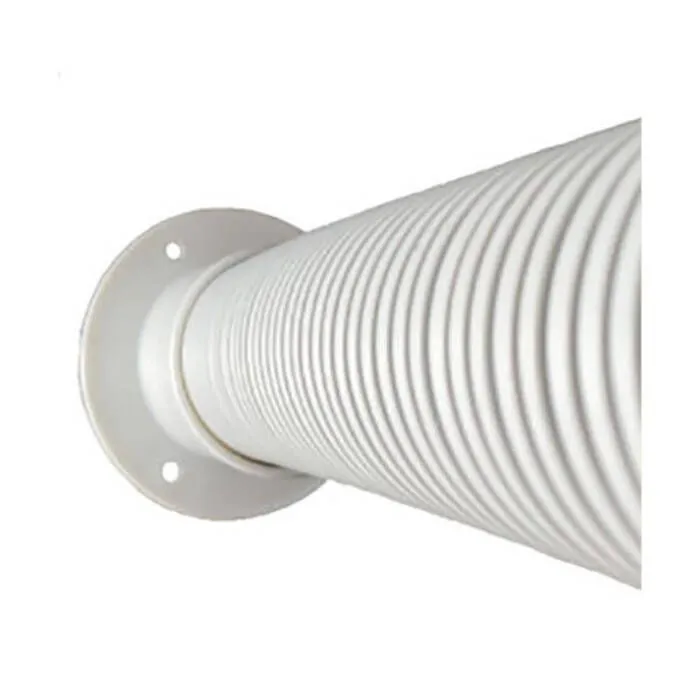 TRIDENT 4' stern flex hose with transom flange, white. Sold per each.