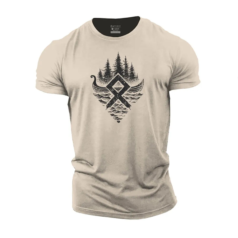 Viking Boat Cotton T-shirt