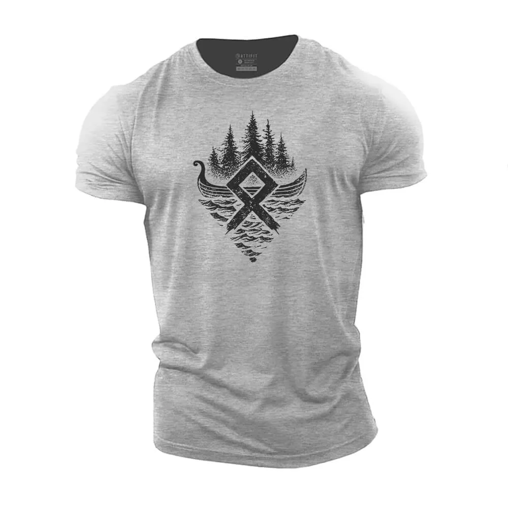 Viking Boat Cotton T-shirt