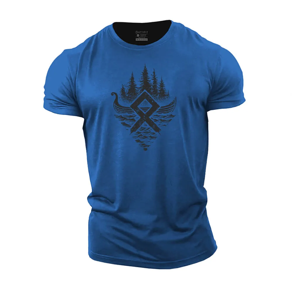 Viking Boat Cotton T-shirt