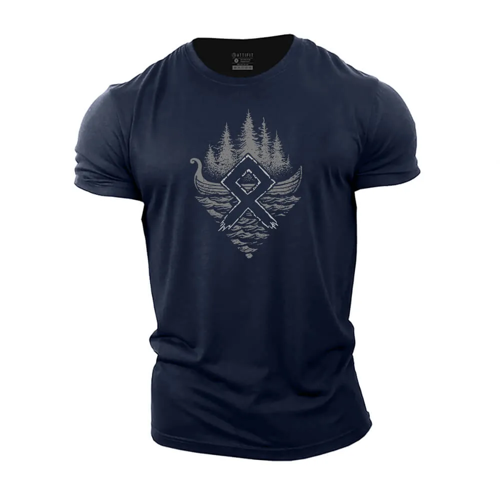 Viking Boat Cotton T-shirt