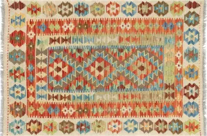 Vintage Afghan Maimana Kilim - 2'9" x 3'11"