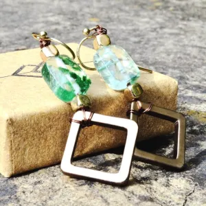 Vintage Natural Stone Drop Earrings