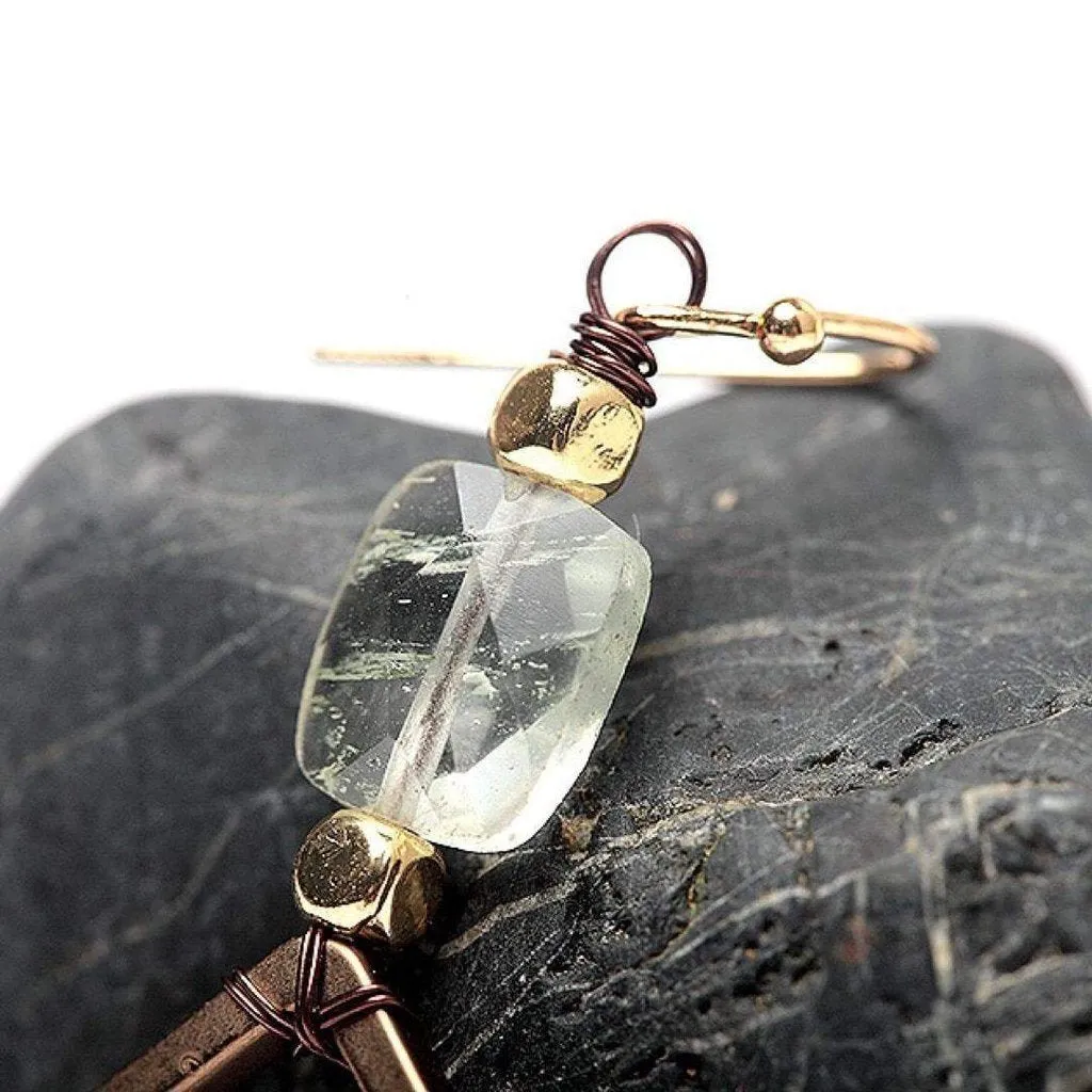 Vintage Natural Stone Drop Earrings