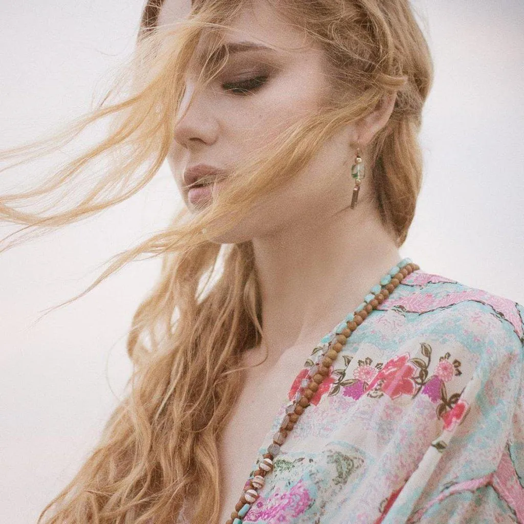 Vintage Natural Stone Drop Earrings