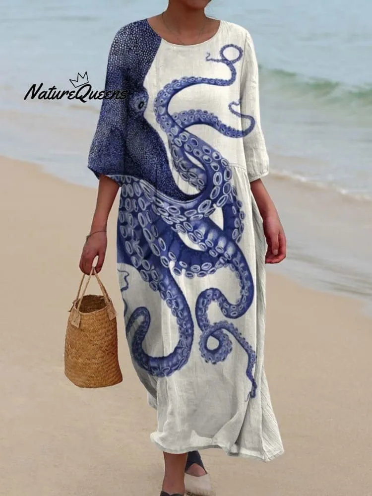 Vintage Octopus Flow Dress