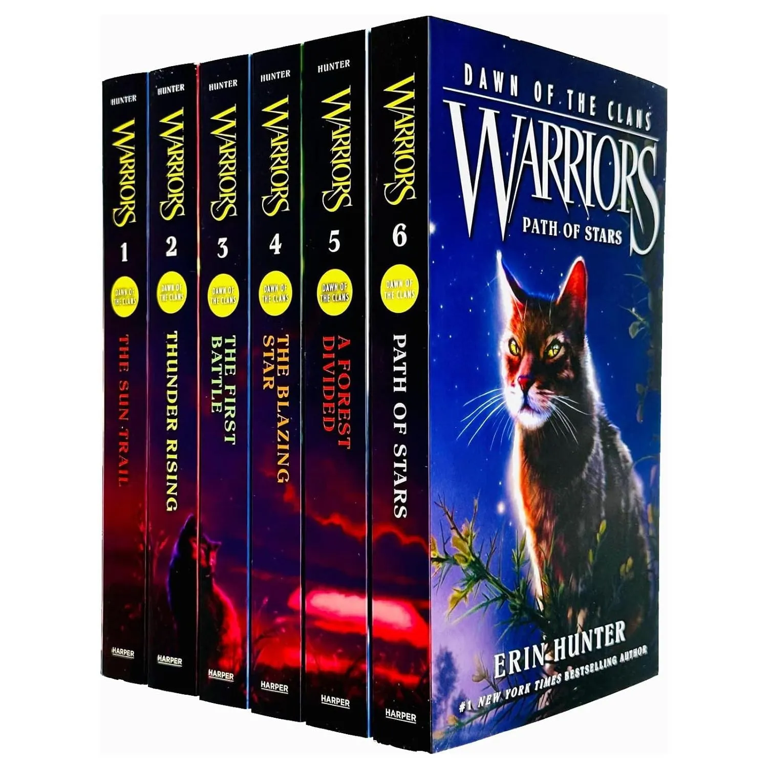 Warriors Cats Dawn of The Clans Prequel Book 1-6 Series 6 Books Collection Set By Erin Hunter