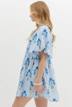 Watercolor Block Print Day Dress
