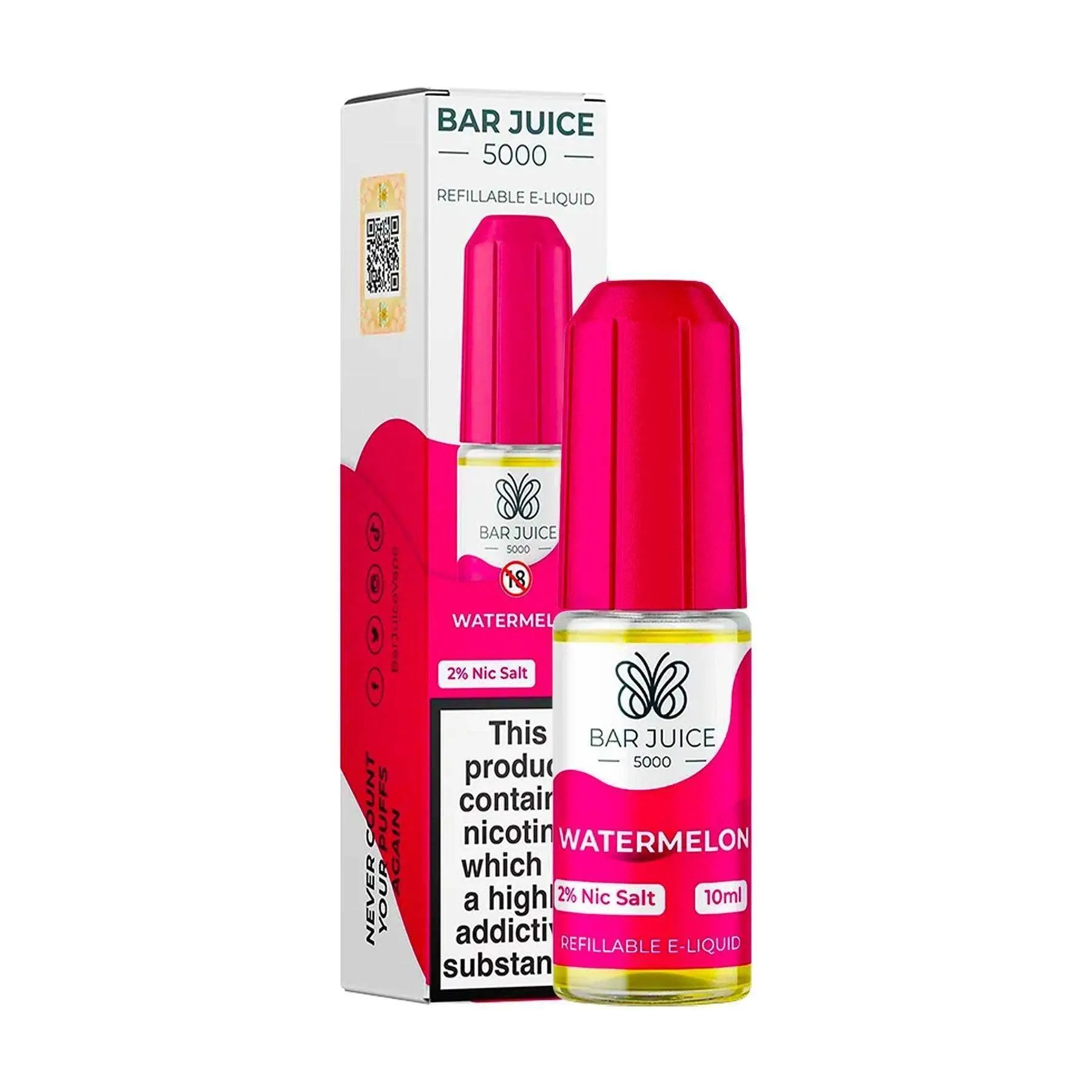 WATERMELON 10ML E LIQUID NICOTINE SALT BY BAR JUICE 5000