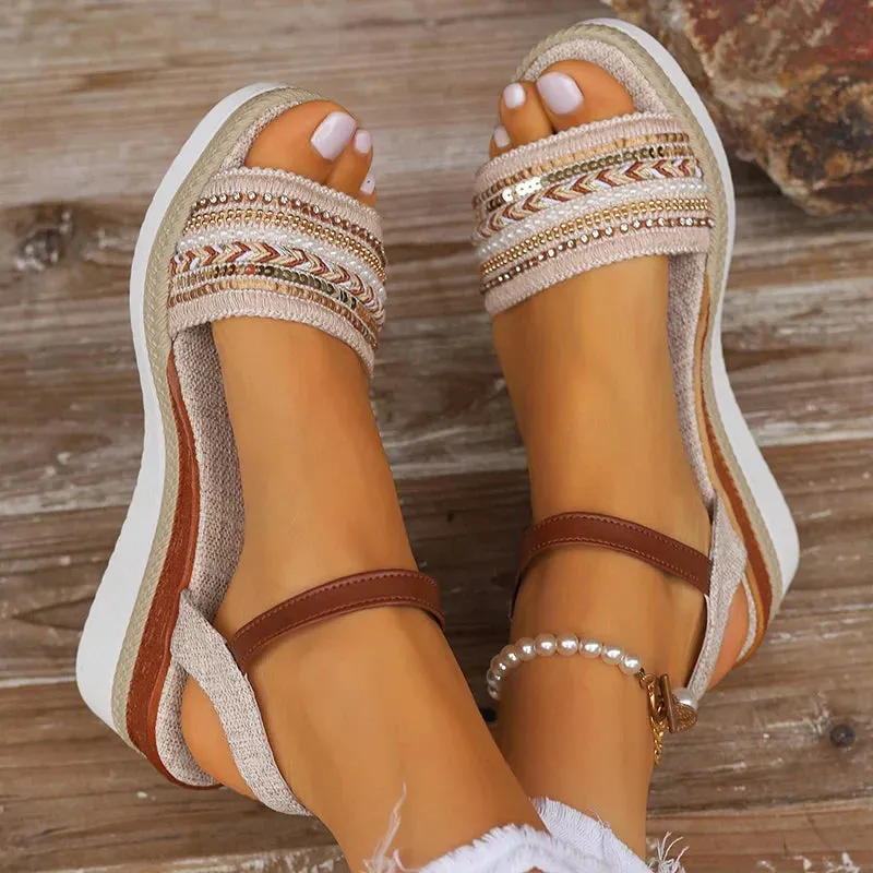 Wedge Sandals | Boho Style | Comfortable and Stylish