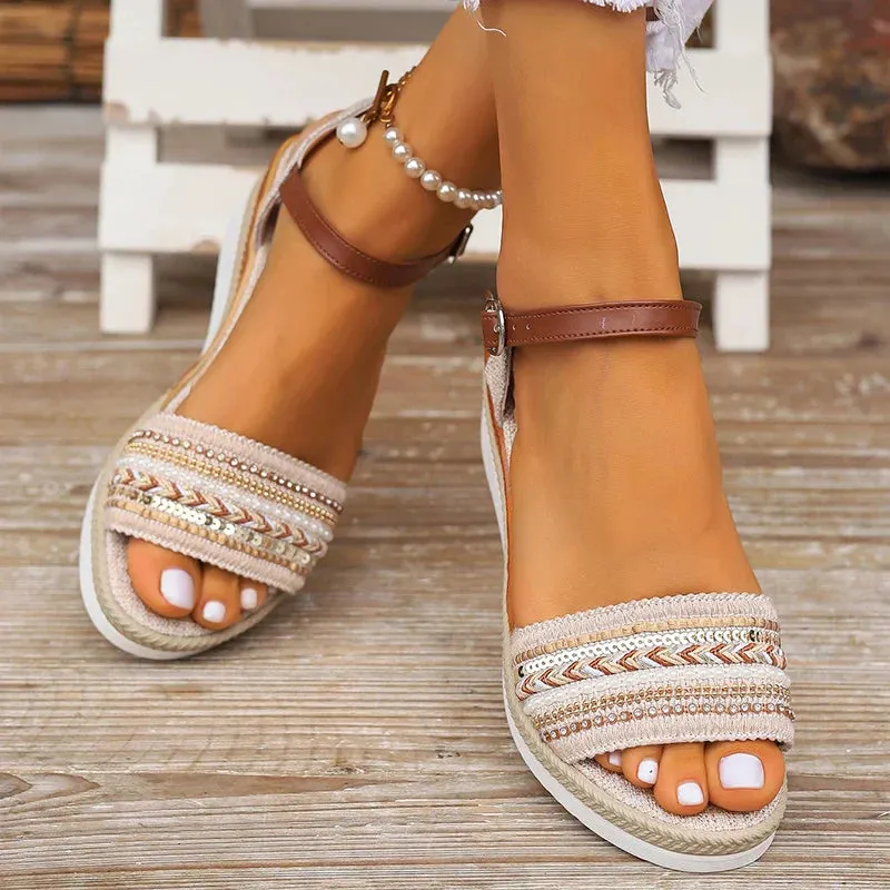 Wedge Sandals | Boho Style | Comfortable and Stylish