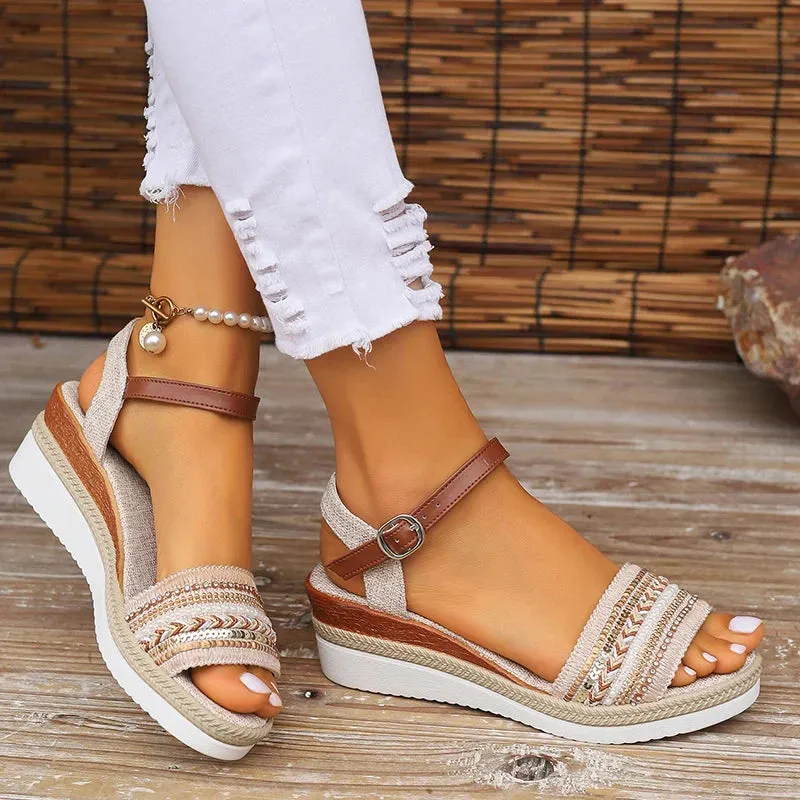 Wedge Sandals | Boho Style | Comfortable and Stylish
