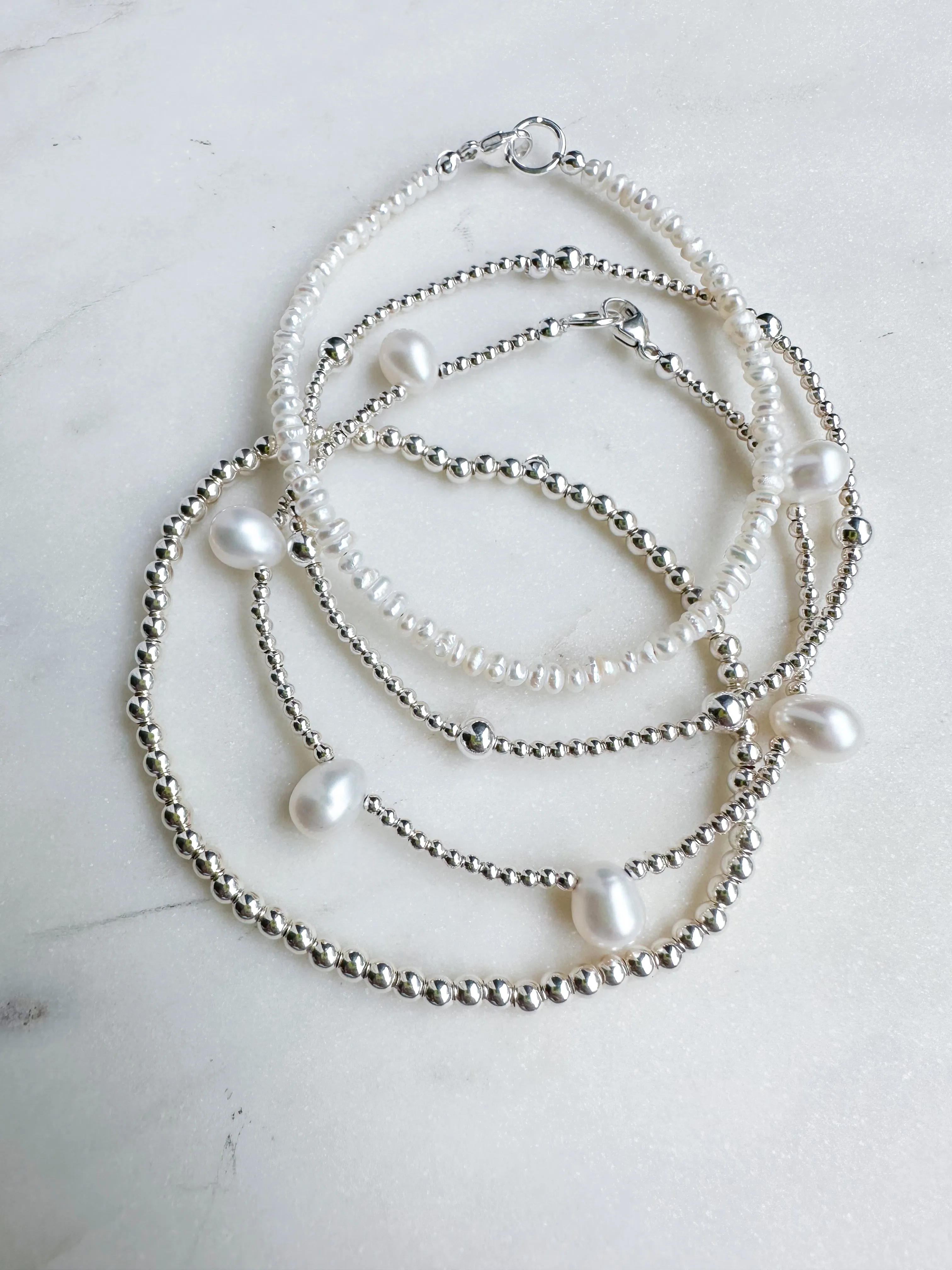 West Coast Pearl Silver Bracelet