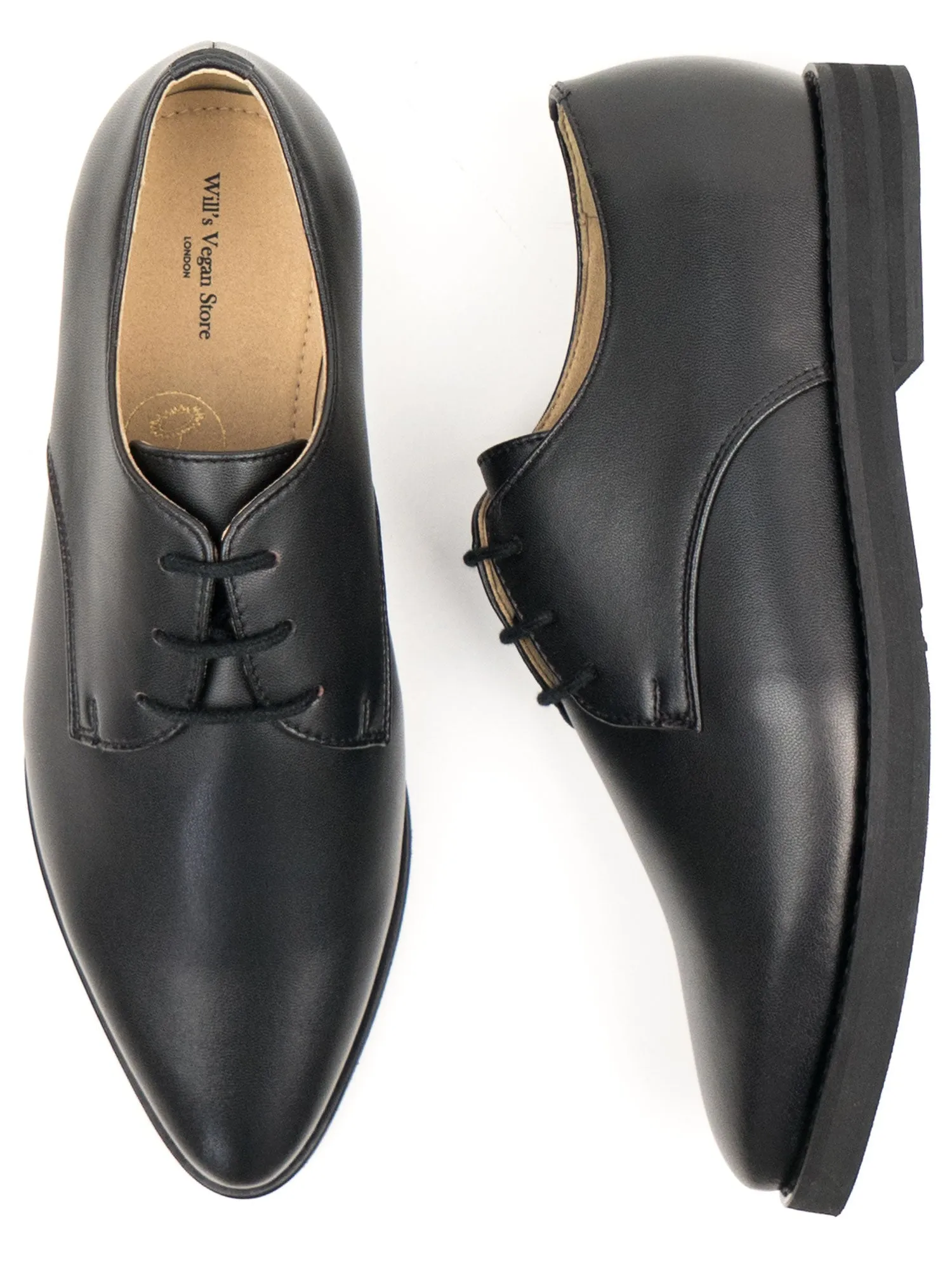 Will's Vegan Store Point Toe Derbys