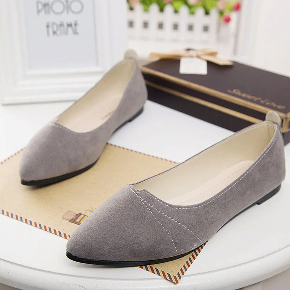 Women Flats Ladies Soft Slip-On Casual Boat Shoes