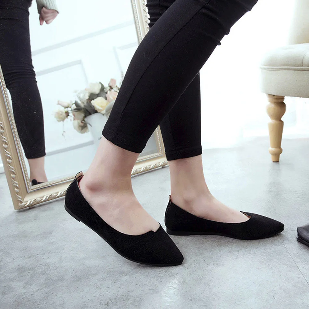 Women Flats Ladies Soft Slip-On Casual Boat Shoes