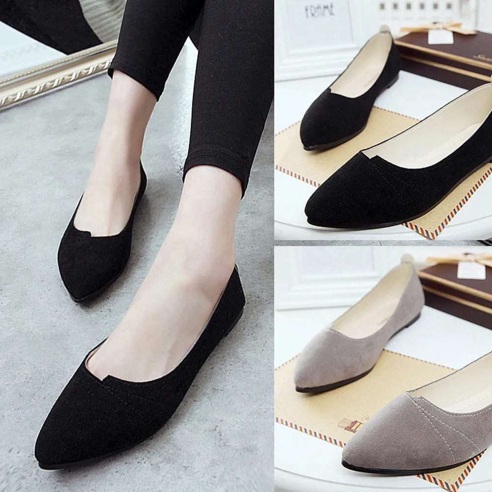 Women Flats Ladies Soft Slip-On Casual Boat Shoes