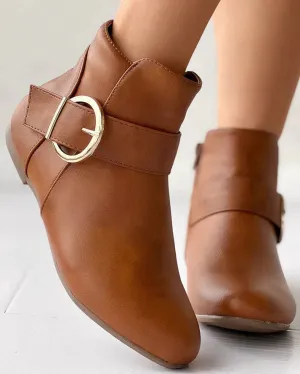 Women's Liora Leather Buckle Boots